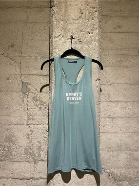 BARRY’S BOOTCAMP DENVER Men's Teal Racerback Tank Top Size: MEDUIM NWOT 🏷️